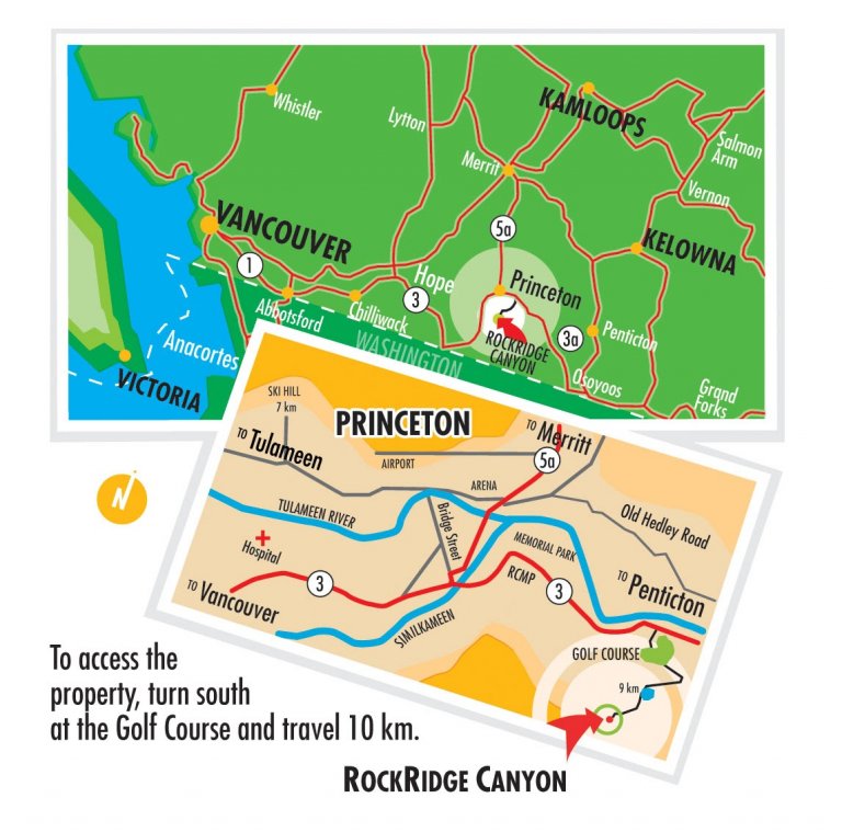 Driving Directions to RockRidge Canyon Princeton BC
