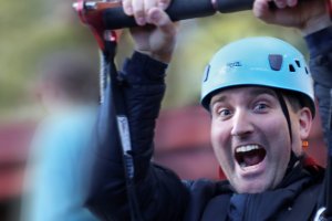 Zip-line-Smile RockRidge-Canyon-Retreat-Centre Mens weekend