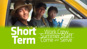 Short Term Summer Staff Young Life Camp RockRidge Canyon