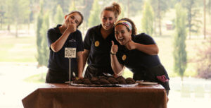 Welcoming Work Crew with cookies!