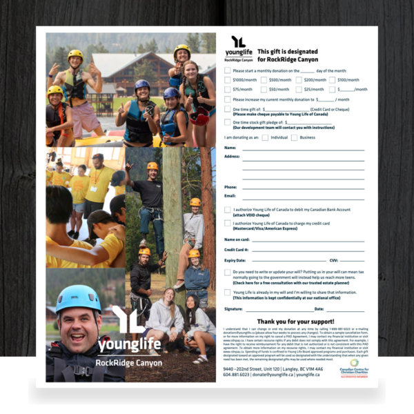 PAMD - Printable Donation form - YL RockRidge Canyon