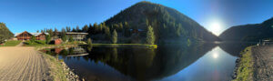 morning light on camp sunrise