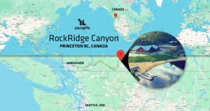 World Map showing the location of RockRidge Canyon, a Young Life of Canada camp near Princeton British Columbia Canada
