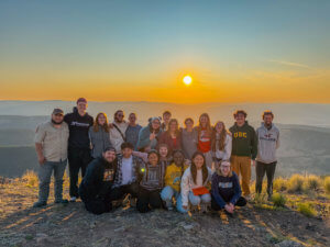 Interns on Agate Bluffs above RockRidge Canyon, near Princeton BC Canada