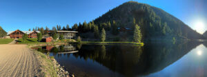 Sunrise over the lake at RockRidge Canyon Camp and Retreat Centre