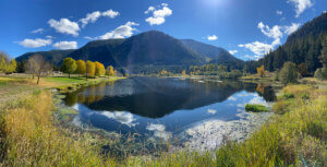 Fall near Ashnola Leadership Lodge on the banks of Canoe Cove at RockRidge Canyon Retreat Centre