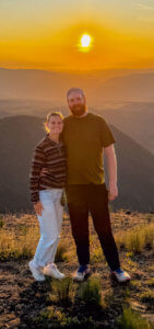 Intern Coordinators Justin and Alannah above RockRidge Canyon, Princeton BC