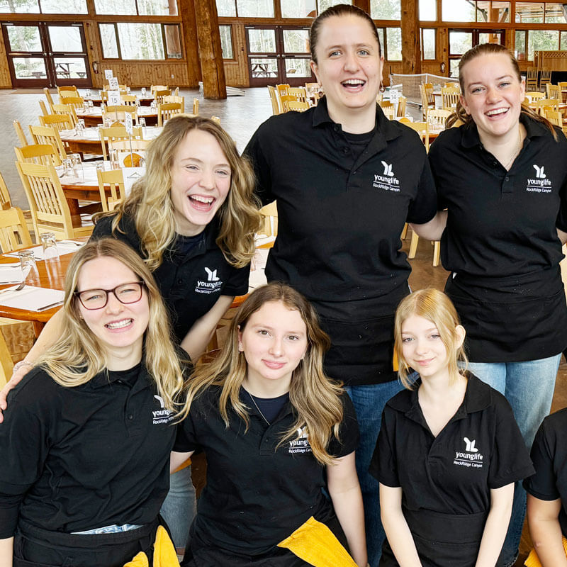 Dining Room Volunteers at RockRidge Canyon Retreat Centre