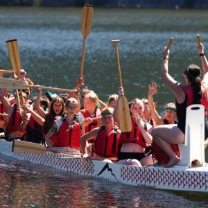 Dragon boats at RockRidge Canyon