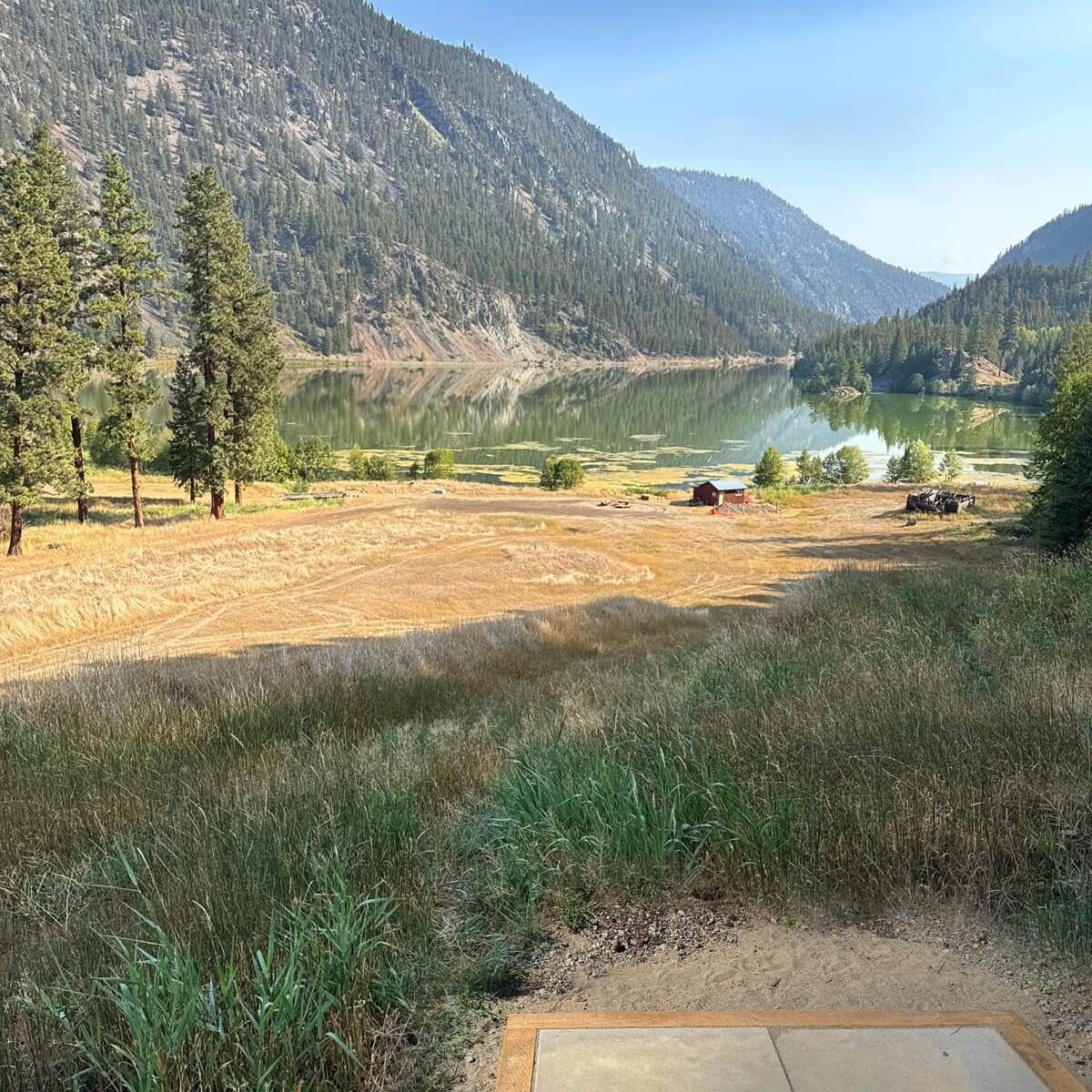 Signature hole at RockRidge Canyon Disc Golf course, in Princeton BC Canada