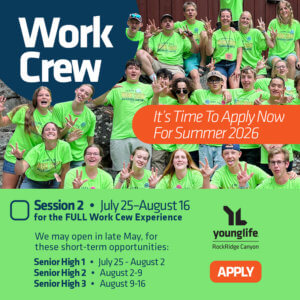Young Life Camp Work Crew RockRidge Canyon Canada