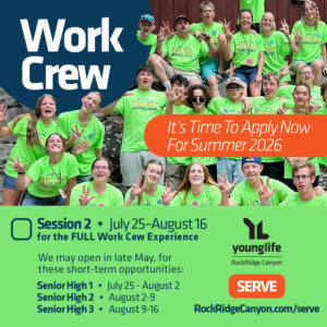 Young Life Work Crew at RockRidge Canyon