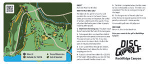 Course Map and Rules, Disc Golf at RockRidge Canyon Princeton BC