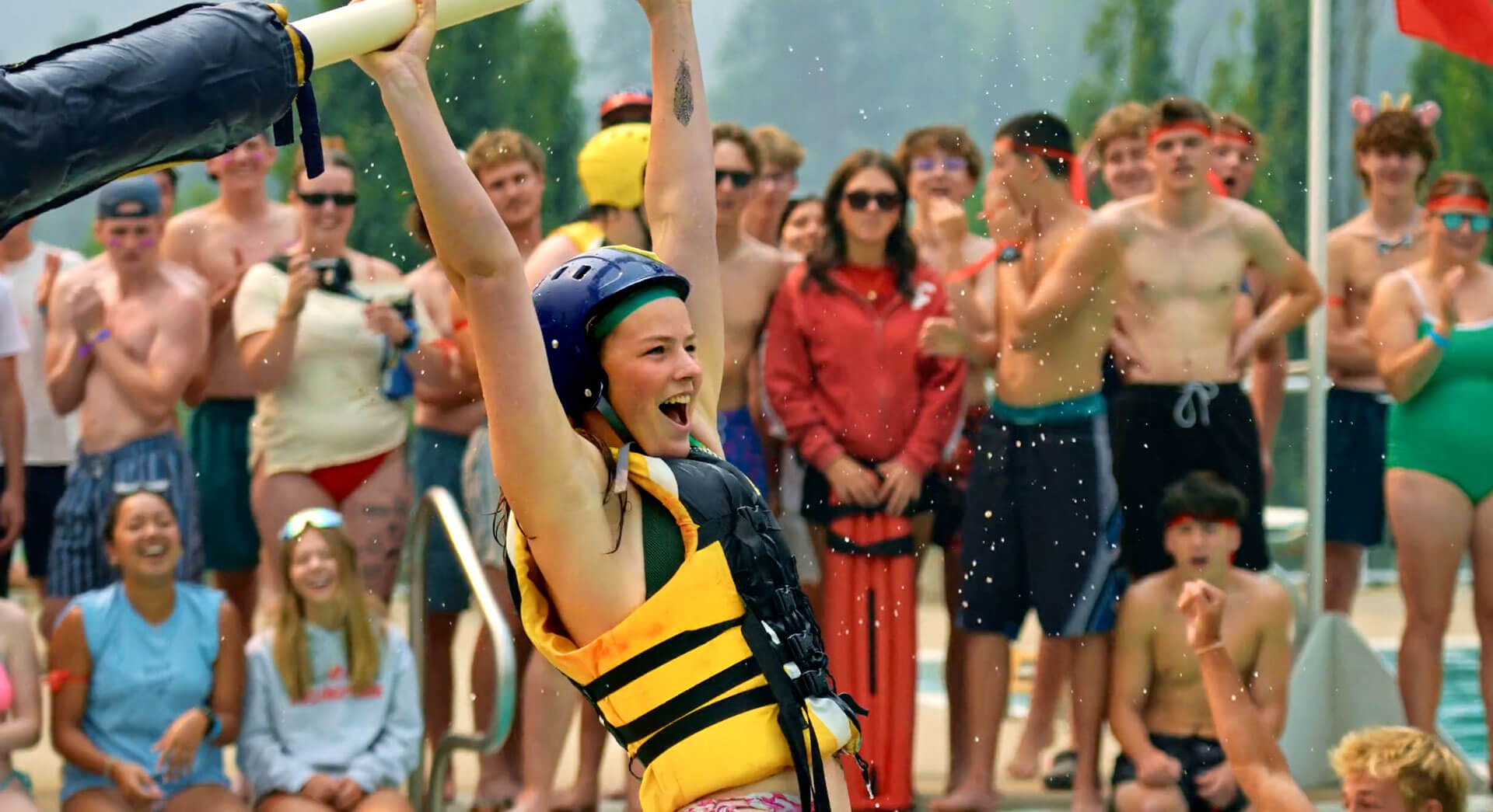 Pool Jousting Young Life Summer at RockRidge Canyon Princeton BC